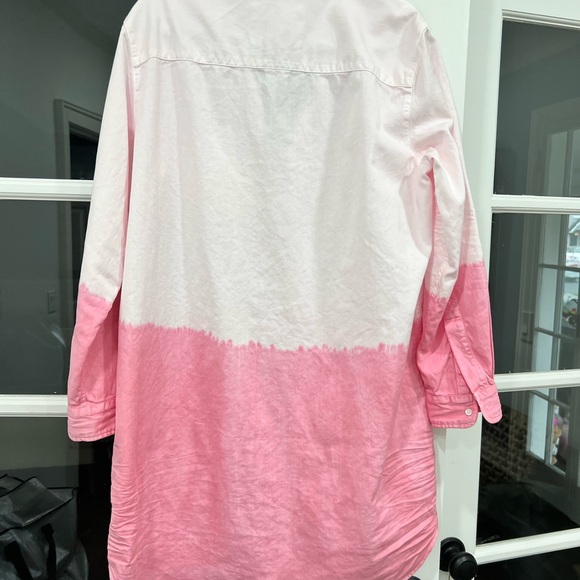 Frank & Eileen Light Pink Button-Up Linen Dress - Picture 3 of 3